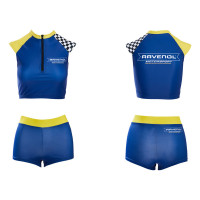 Комплект (топ с коротким рукавом+шорты) для грид-герлз RAVENOL "Chequer" (шашечки)