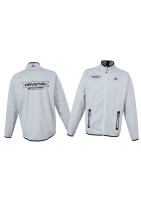 Куртка софтшел с карманами мужская светло-серая ADIDAS с логотипом RAVENOL