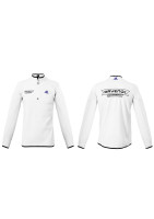 Куртка флисовая на молнии 1/2 женская светло-серая ADIDAS с логотипом RAVENOL