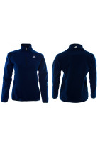 Куртка флисовая ветрозащитная на молнии 1/2 женская темно-синяя ADIDAS