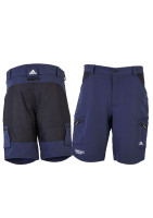 Шорты женские 2 кармана на коленях синие ADIDAS с логотипом RAVENOL