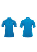 Рубашка-поло женская на молнии 1/2 голубая ADIDAS