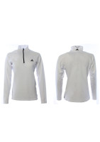 Рубашка-поло женская с длинным рукавом на молнии 1/2 белая ADIDAS